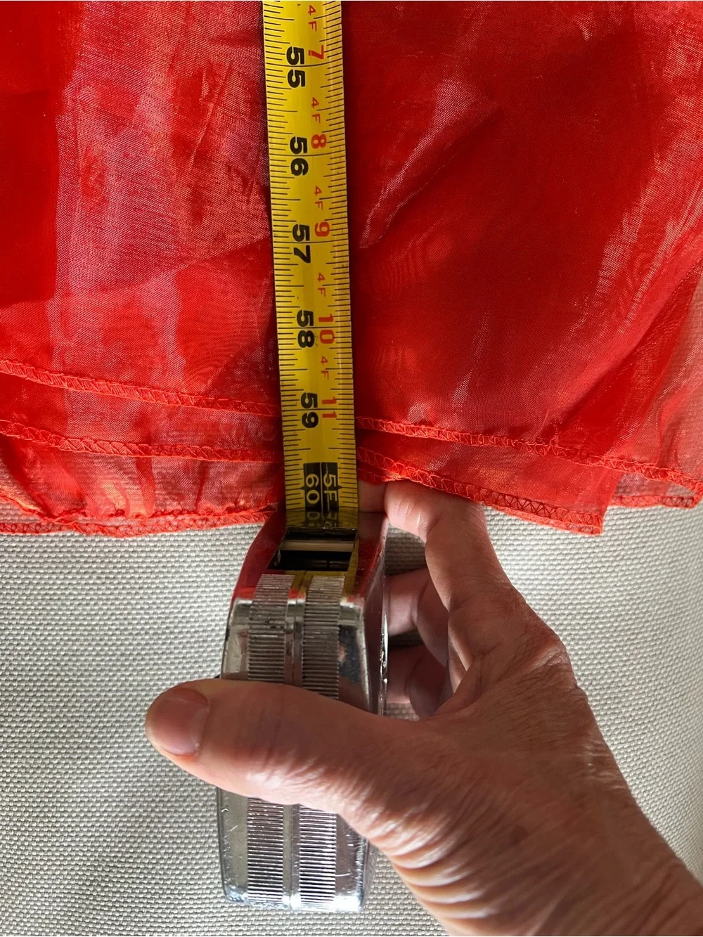 IKEA Vibrant Red/Burnt Orange Sheer Full Length Curtain Panels